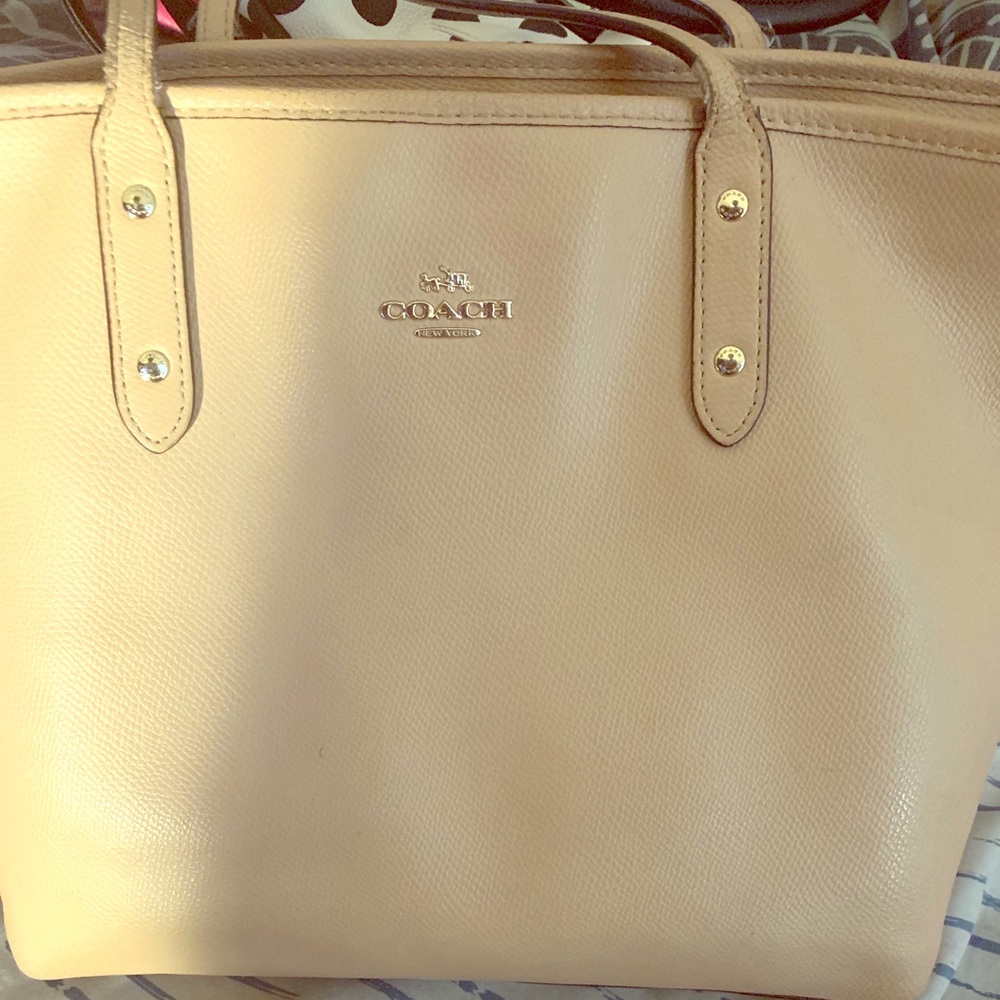 Genuine coach bag tan color